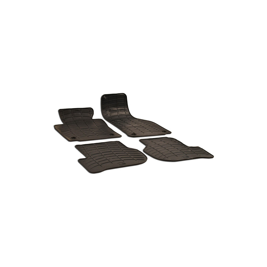 WALSER Tailored 50507 Floor mat set for SKODA OCTAVIA Elastomer, Front and Rear, Quantity: 4, Black