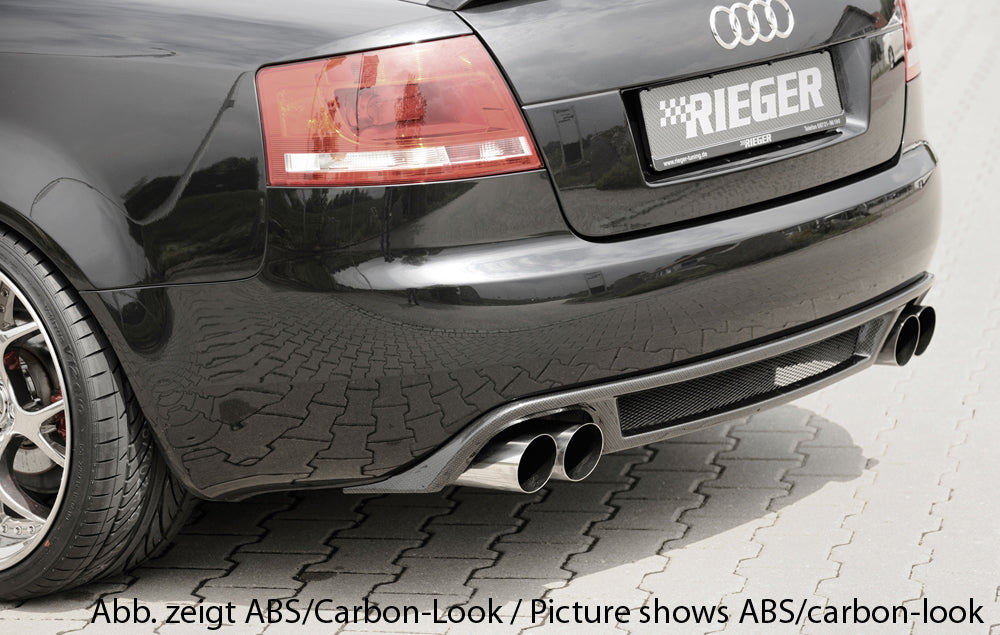 Rieger 00055270 Audi 8H A4 Rear Diffuser for Twin Tailpipe Left & Right -  Matte Black