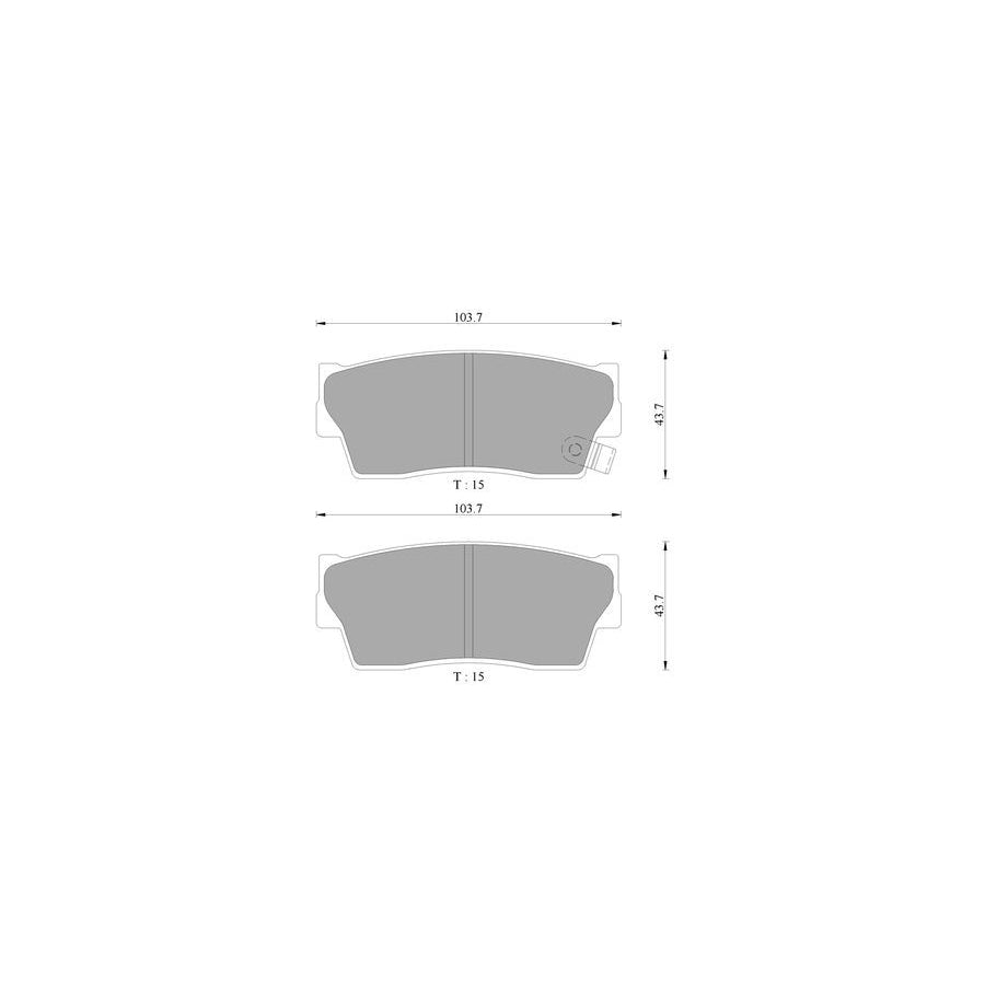 Bosch 0986Ab9136 Brake Pad Set With Acoustic Wear Warning BP9136N
