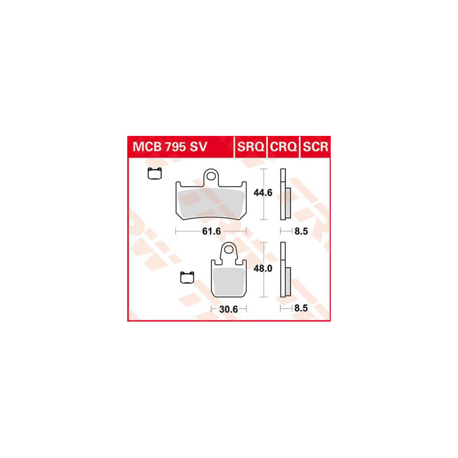 TRW Sinter Track Racing Mcb795Srq Brake Pad Set