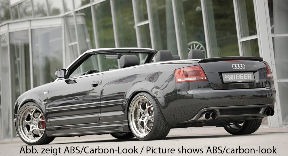 Rieger 00055270 Audi 8H A4 Rear Diffuser for Twin Tailpipe Left & Right -  Matte Black