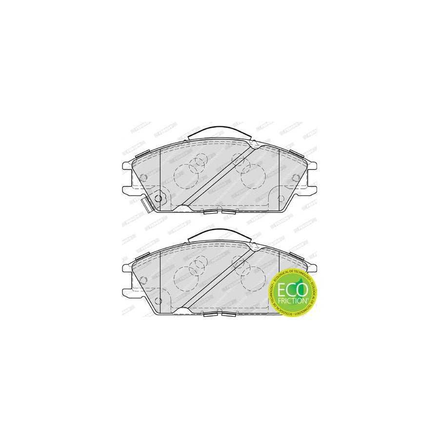 Ferodo Premier Eco Friction Fdb4076 Brake Pad Set With Acoustic Wear Warning With Accessories
