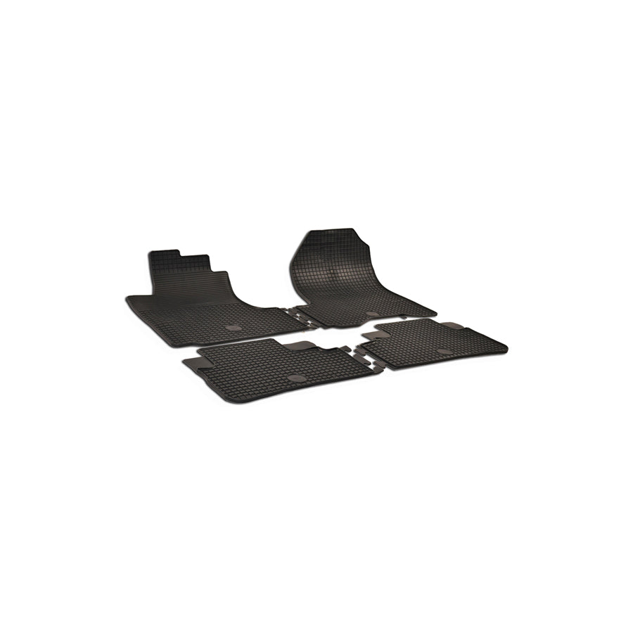 WALSER 50347 Floor mat set for HONDA CR-V III (RE) Elastomer, Front and Rear, Quantity: 4, Black