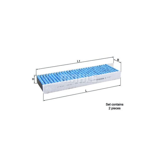 MAHLE ORIGINAL LAO 428/S Pollen filter Activated Carbon Filter, with anti-allergic effect, with antibacterial action, CareMetix?