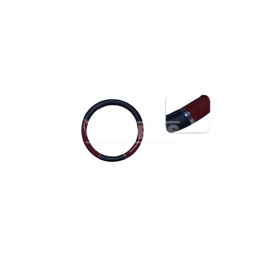 CARPRISS 79323313 Steering wheel cover Black, ?: 37-39cm, PU (Polyurethane), Thermoplast, Wood