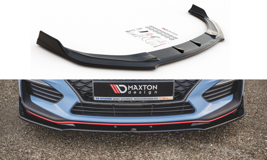 Maxton Design HY-I30-3-N-FD3T Front Splitter V.3 Hyundai I30N MK3 Hatchback / Fastback | Duco Car Parts UK Car Parts