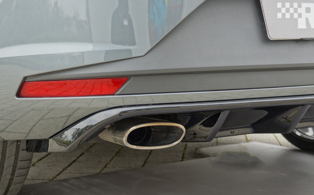 Rieger 00088119 SEAT 5F Leon Cupra Rear Diffuser for Original Tailpipe Left & RIght - Glossy Black