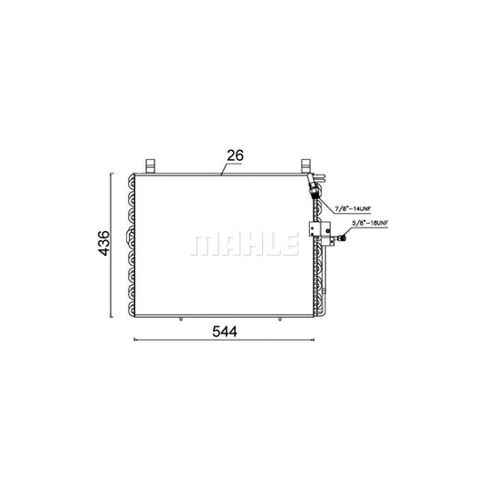 MAHLE ORIGINAL AC 357 000S Air conditioning condenser without dryer