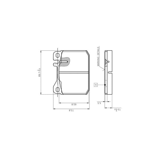 Bosch 0986Tb2001 Brake Pad Set Incl Wear Warning Contact