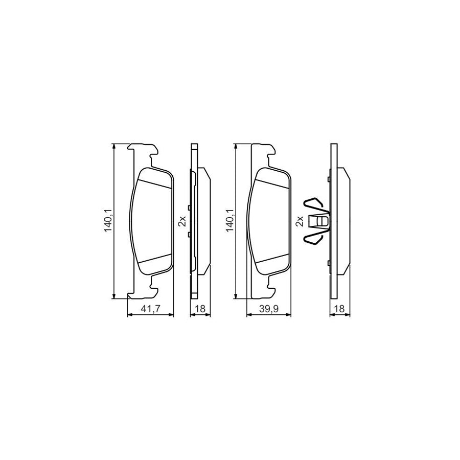Bosch 0986495462 Brake Pad Set BP2094