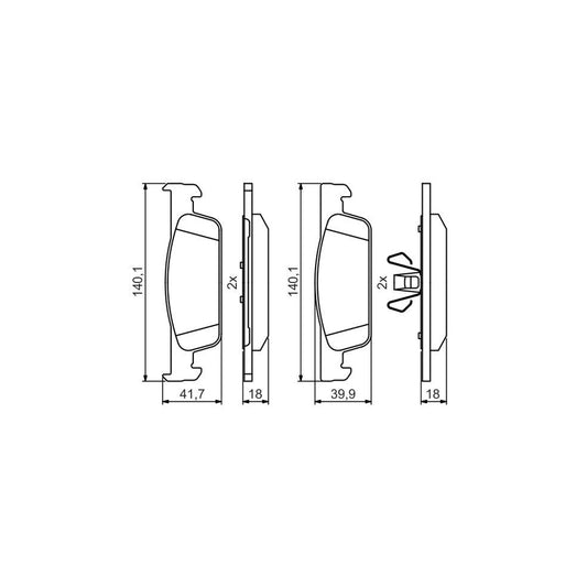 Bosch 0986495462 Brake Pad Set BP2094