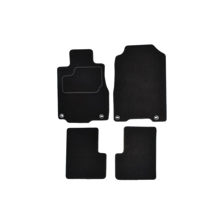CUSTOPOL Tailored HON150C Floor mat set for HONDA CR-V IV (RM) Textile, Front and Rear, Quantity: 4, Black