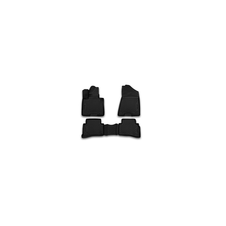 RIDEX Tailored 215A0039 Floor mat set Elastomer, Front and Rear, Quantity: 4, Black