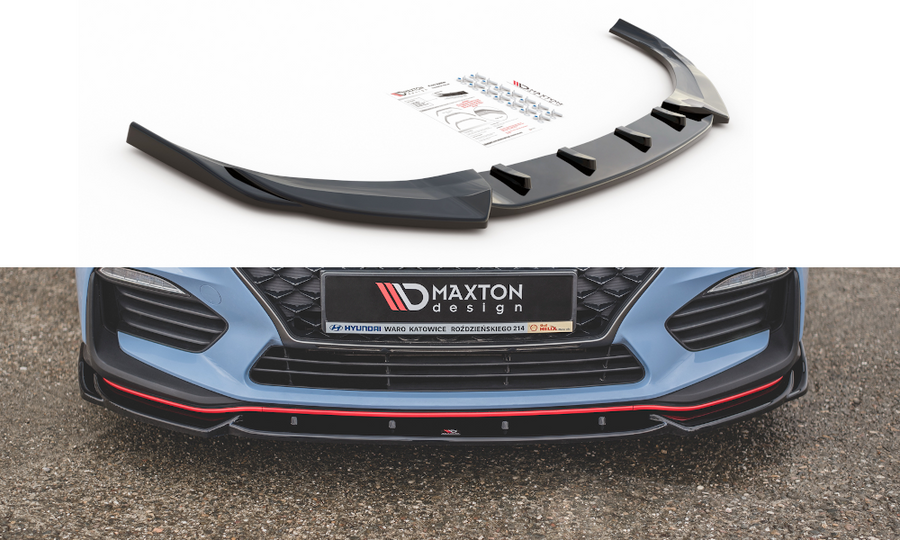 Maxton Design HY-I30-3-N-FD5T Front Splitter V.5 Hyundai I30N MK3 Hatchback / Fastback | Duco Car Parts UK Car Parts
