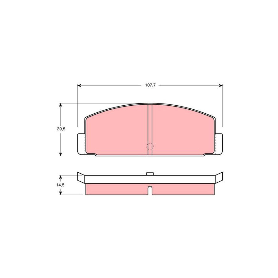 TRW Gdb184 Brake Pad Set Not Prepared For Wear Indicator