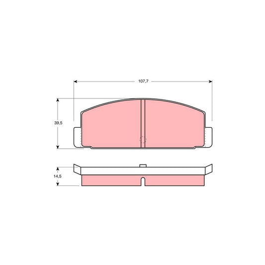 TRW Gdb184 Brake Pad Set Not Prepared For Wear Indicator