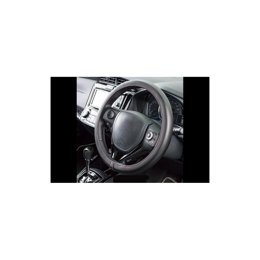 CORONA Neofit, ?????? FVO10159 Steering wheel cover Black/Red, ?: 36-38cm, Elastomer, PU (Polyurethane)