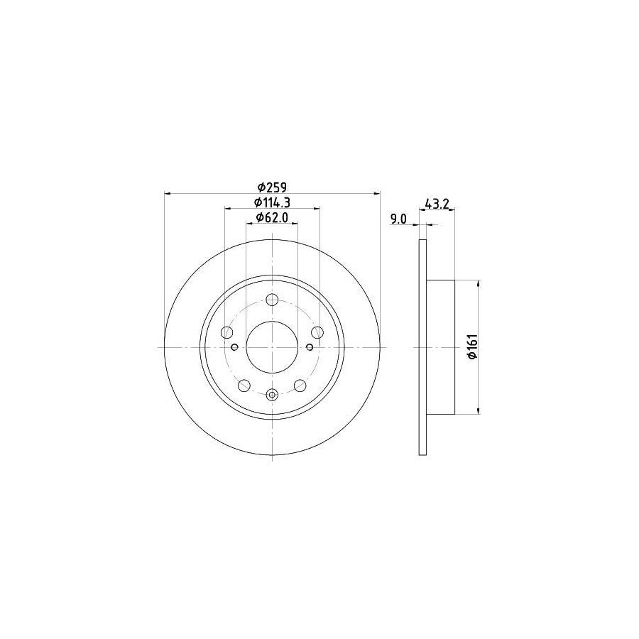 HELLA PRO 8DD 355 120 531 Brake Disc Solid Coated without wheel hub without wheel studs
