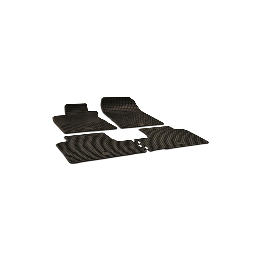 WALSER 50520 Floor mat set for TOYOTA AVENSIS Elastomer, Front and Rear, Quantity: 4, Black