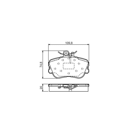 Bosch 0986Tb3174 Brake Pad Set Suitable For Mercedes Benz C Class