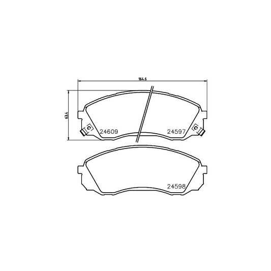 Hella 8DB 355 013 541 Brake Pad Set With Acoustic Wear Warning With Accessories