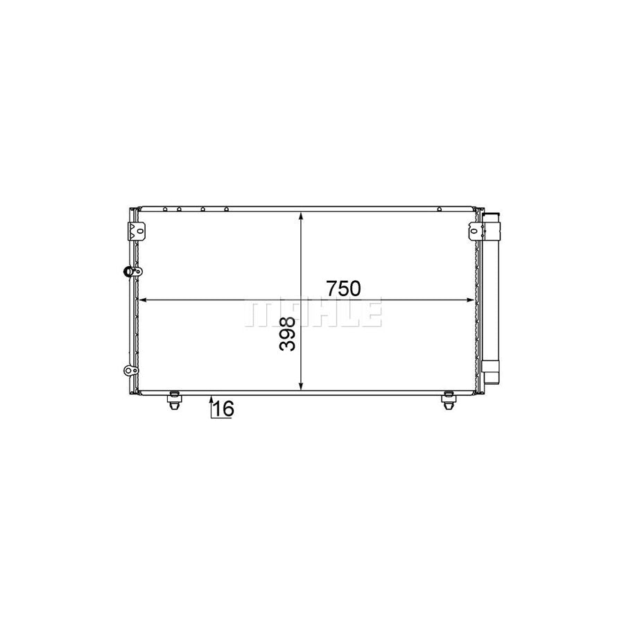 MAHLE ORIGINAL AC 606 000S Air conditioning condenser for TOYOTA Avensis Verso (M2) with dryer
