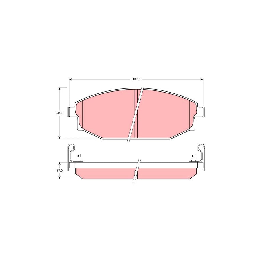 TRW Gdb3232 Brake Pad Set With Acoustic Wear Warning