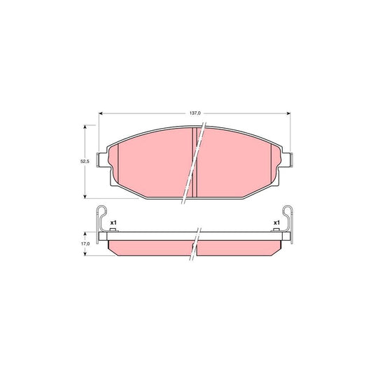 TRW Gdb3232 Brake Pad Set With Acoustic Wear Warning