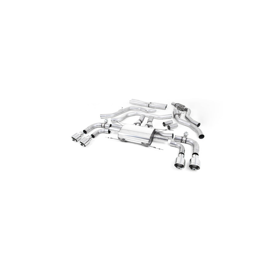 MillTek Alfa Romeo Giulia Quadrifoglio 2.9 V6 Bi-Turbo Cat-Back Exhaust (Non OPF/GPF Models)