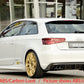 Rieger 00056787 Audi 8V A3 Rear Diffuser for Twin Tailpipe Left & Right -  Matte Black