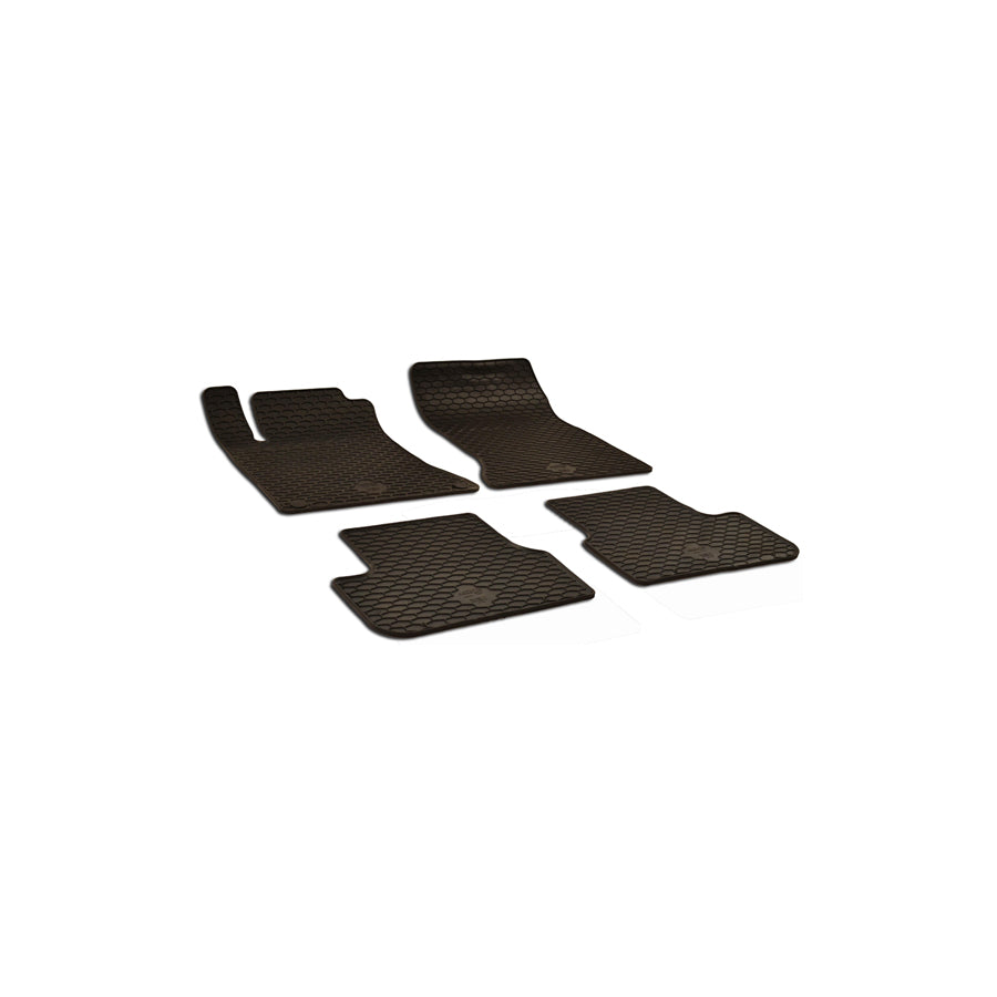 WALSER Tailored 50671 Floor mat set Elastomer, Front and Rear, Quantity: 4, Black