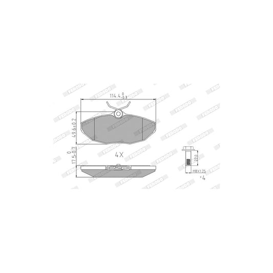 Ferodo Premier Fdb1486 Brake Pad Set Not Prepared For Wear Indicator Without Accessories