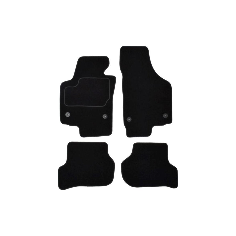MAMMOOTH A041 SET30 PRM 01 Floor mat set for SEAT ALTEA Textile, Front and Rear, Quantity: 4, Black