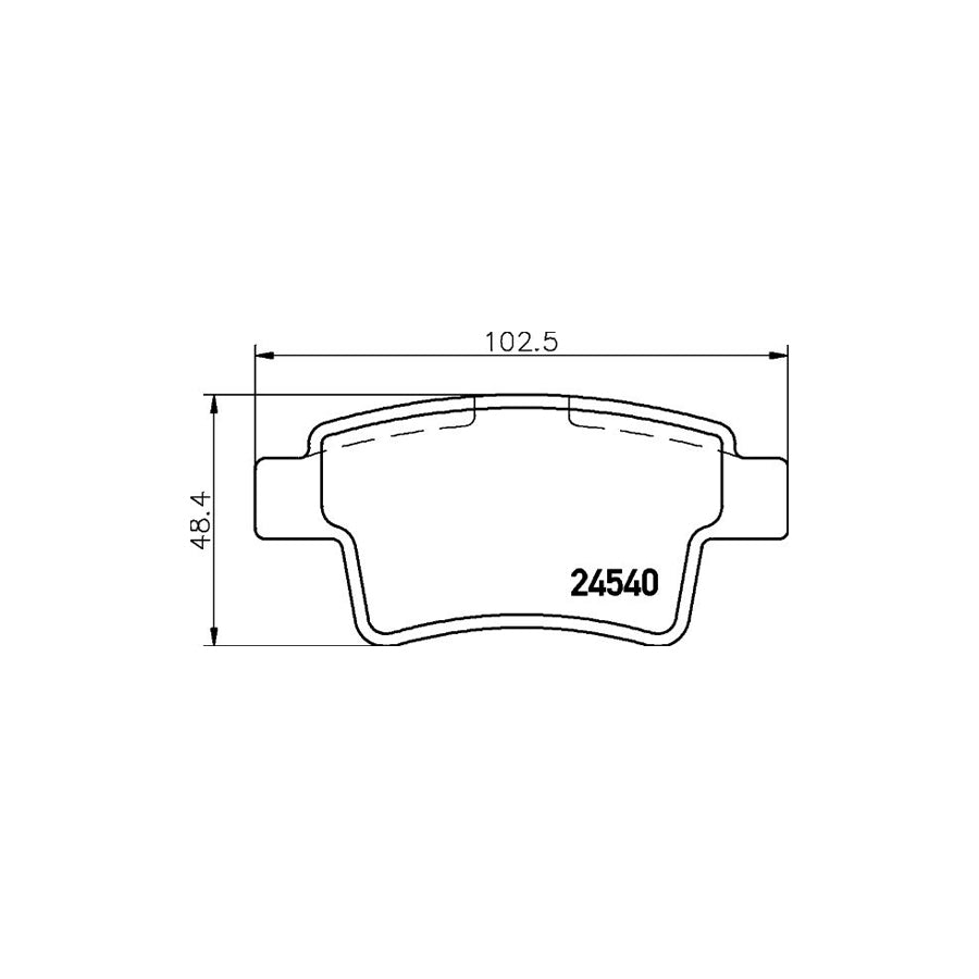 Hella 8DB 355 013 361 Brake Pad Set Not Prepared For Wear Indicator With Accessories