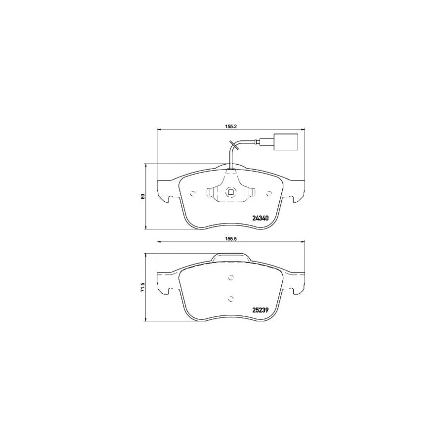 Hella 8DB 355 015 531 Brake Pad Set With Integrated Wear Warning Contact