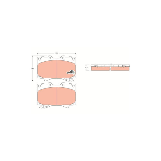 TRW Cotec Gdb3197 Brake Pad Set With Acoustic Wear Warning