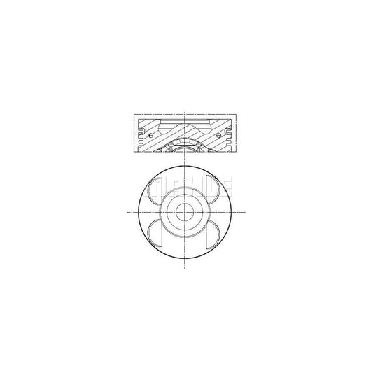 MAHLE ORIGINAL 001 PI 00105 001 Piston suitable for MERCEDES-BENZ SPRINTER 88,25 mm, with cooling duct, with piston ring carrier