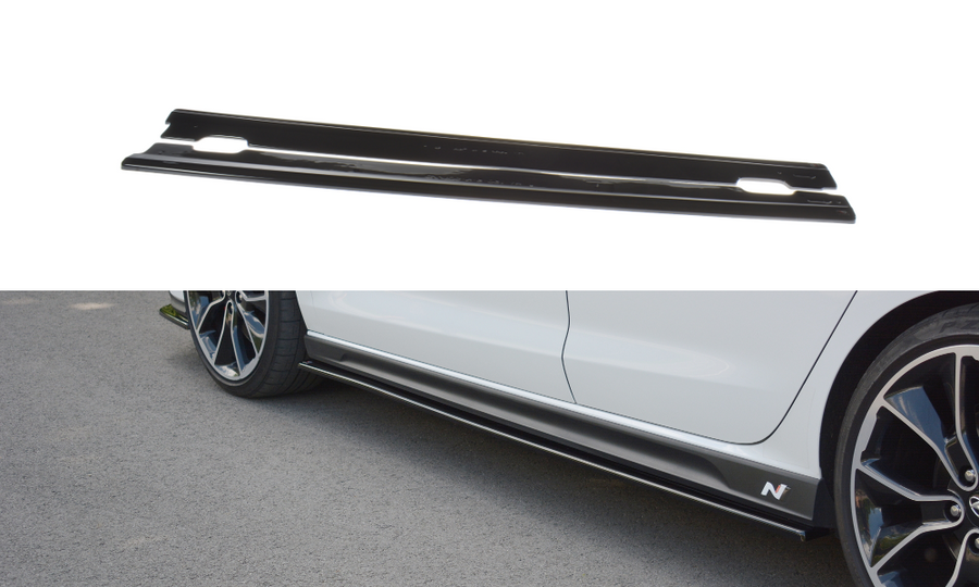 Maxton Design HY-I30-3-N-SD1T Side Skirts Diffusers V.1 Hyundai I30N MK3 Hatchback / Fastback | Duco Car Parts UK Car Parts
