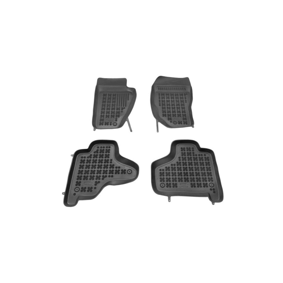 REZAW PLAST 203101 Floor mat set for JEEP Cherokee IV (KK) Elastomer, Front and Rear, Black