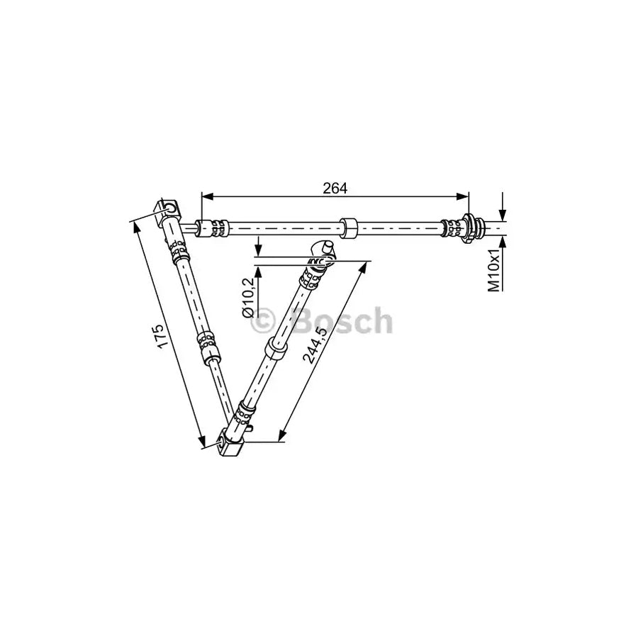 BOSCH 1 987 481 836 Brake Hose for NISSAN PRIMERA 244 5Mm