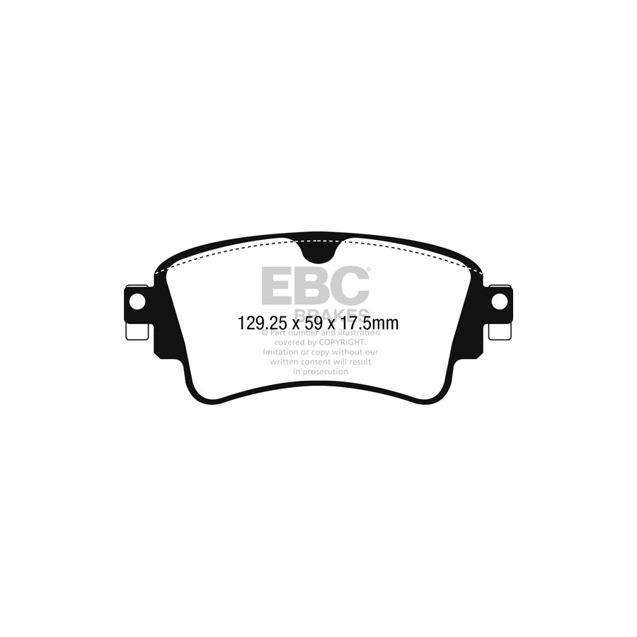 EBC Audi B9 C8 Greenstuff 2000 Series Sport Rear Brake Pads - TRW Caliper (Inc. A4, A5 & A6) (Pair)
