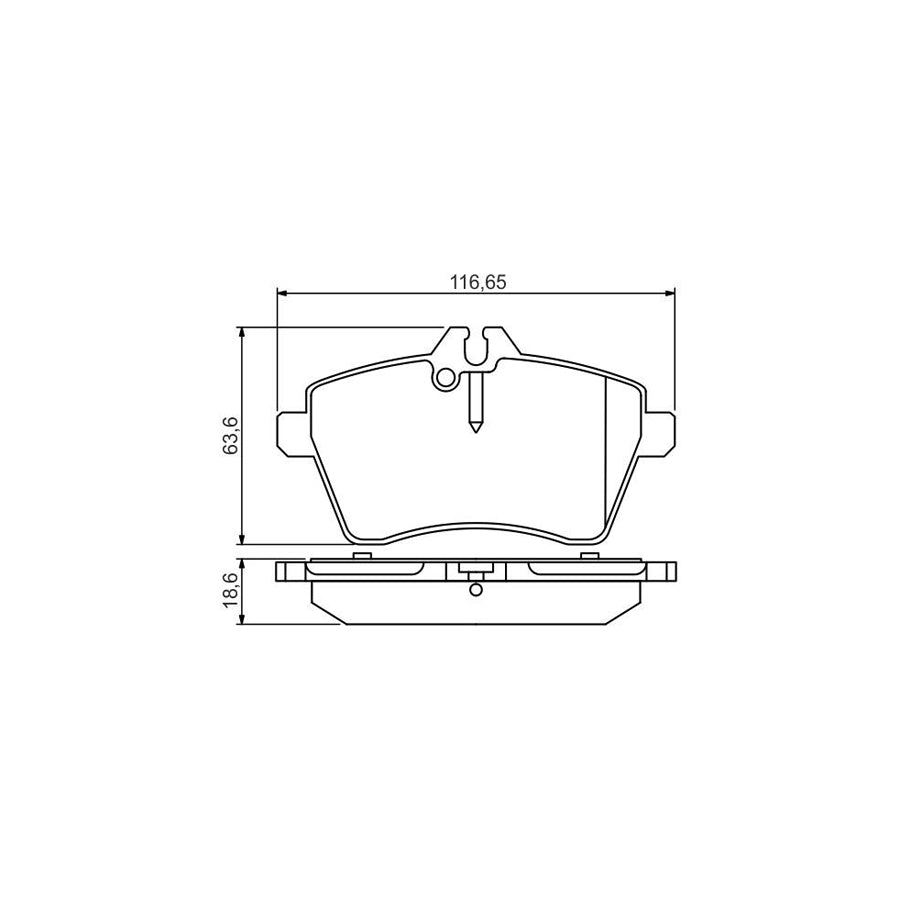Bosch 0986495273 Brake Pad Set With Anti Squeak Plate BP1579