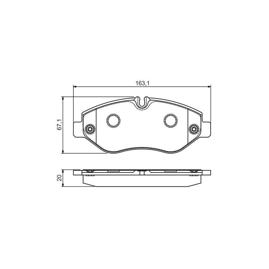 Bosch 0986495113 Brake Pad Set For Iveco Daily With Mounting Manual BP1553