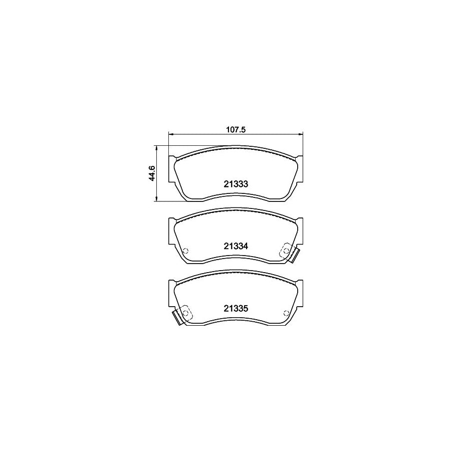 Hella 8DB 355 005 711 Brake Pad Set With Acoustic Wear Warning