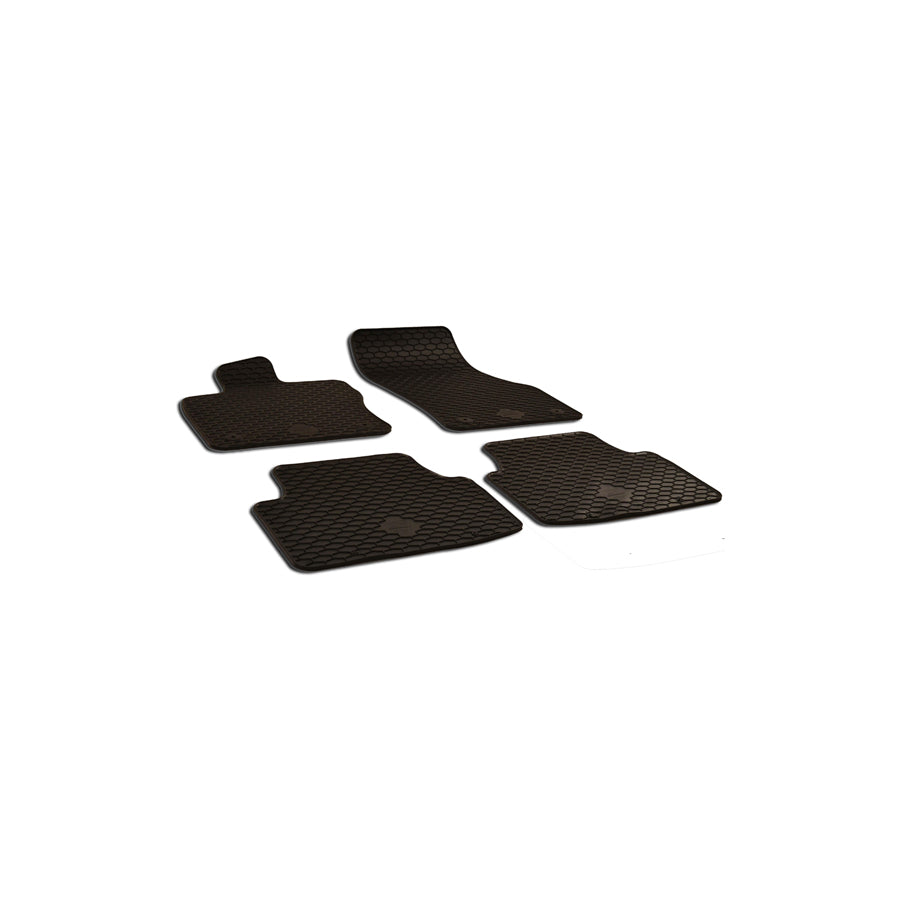 WALSER 50808 Floor mat set for VW Golf Sportsvan (AM1, AN1) Elastomer, Front and Rear, Quantity: 4, Black