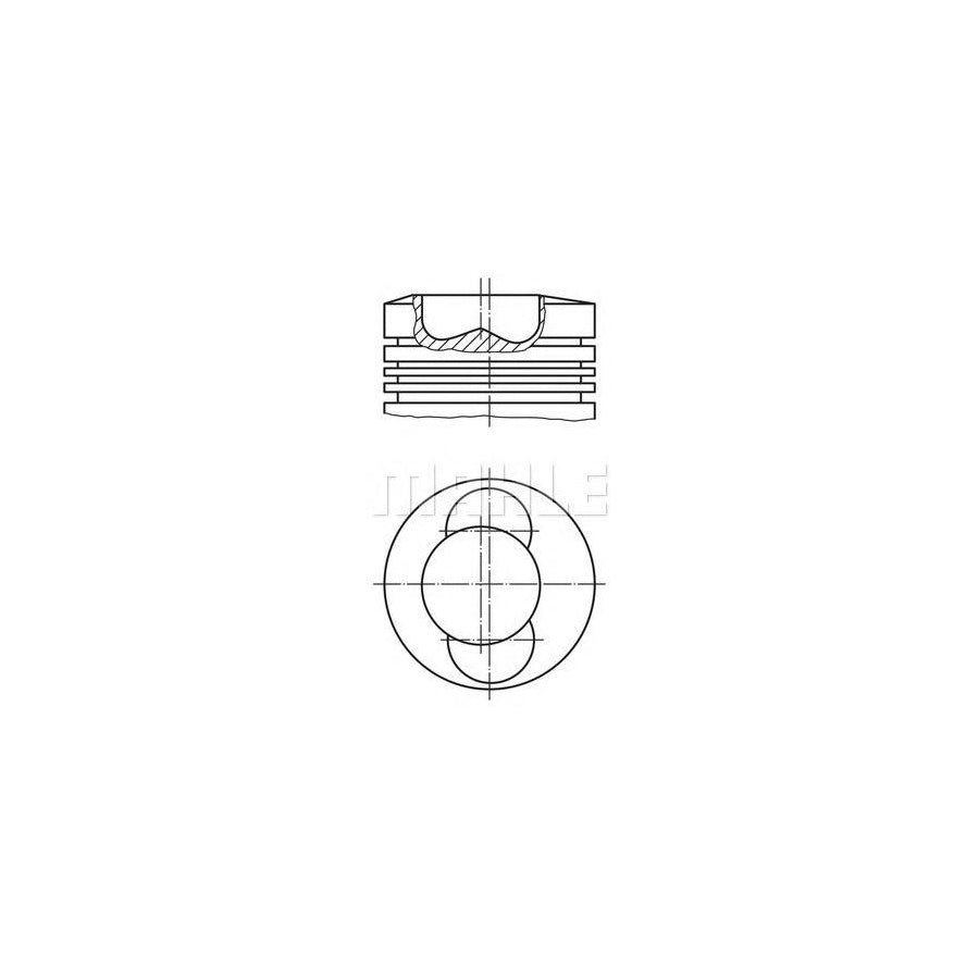 MAHLE ORIGINAL 099 04 01 Piston 102,5 mm, with piston rings