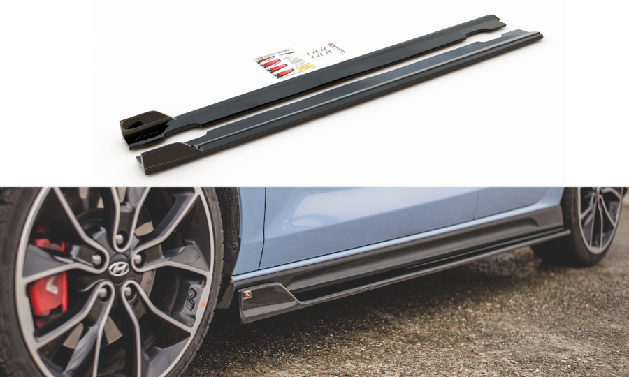 Maxton Design HY-I30-3-N-SD4T Side Skirts Diffusers V.5 Hyundai I30N MK3 / MK3 FL Hatchback / Fastback | Duco Car Parts UK Car Parts