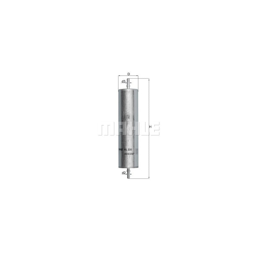 MAHLE ORIGINAL KL 529 Fuel filter for TOYOTA RAV 4 In-Line Filter