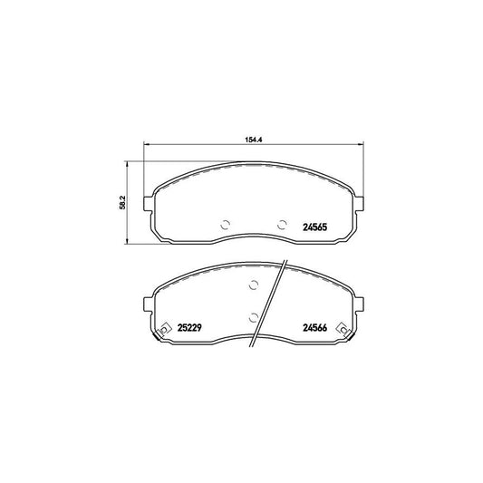 Brembo P 30 058 Brake Pad Set For Kia Sedona I Gq With Acoustic Wear Warning