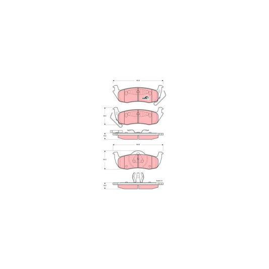 TRW Cotec Gdb4137 Brake Pad Set With Acoustic Wear Warning